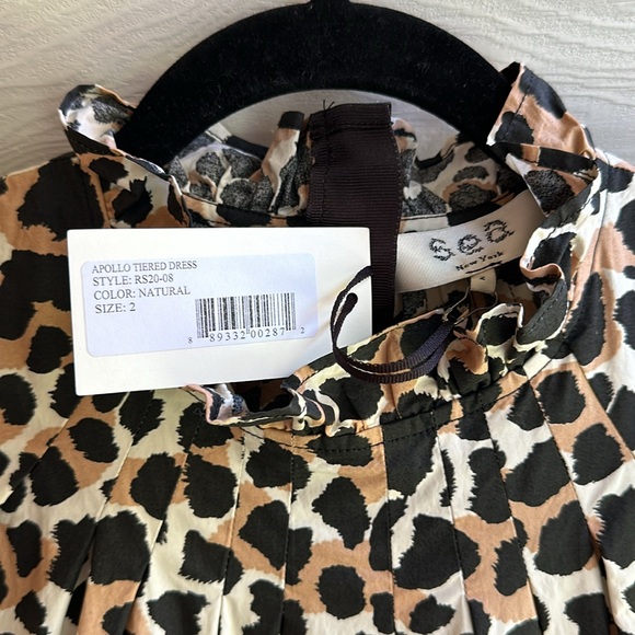NWT Sea New York Cheetah Print Tiered Ruffle Dress - Picture 6 of 7
